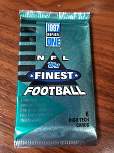 1997 Topps Finest Football Series 1 - 6 Card pack - Picture 1 of 6