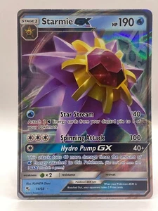 Starmie GX 14/68 - Hidden Fates Ultra Rare Holo Pokemon TCG - NM - Picture 1 of 5