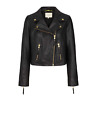 Ladies Madison Black/Gold Leather Jacket by Lollys Laundry. RRP £400 Size M