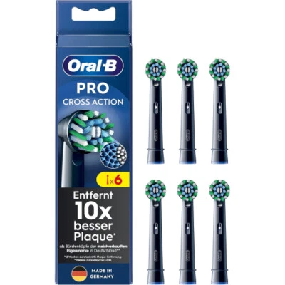 Oral-B Aufsteckbürsten Pro CrossAction Schwarz 6er