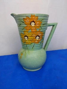 Vintage Keramik Brentleigh Sonnenblumenkrug Vase in blau - Bild 1 von 10