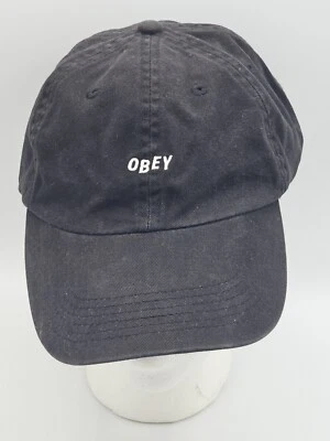 Sombrero OBEY Correa Ajustable Gorra Trasera Negro Blanco  Foto 1 de 4