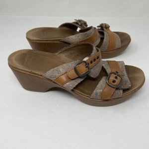 Dansko Jessie Sand Lizard Leder Slipper Sandalen Wedges 39 Damenschuhe - Bild 1 von 7