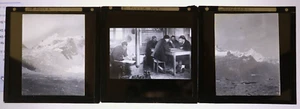 Schweiz, Piz Roseg, Weisshorn. Britannia Hütte 1922 antike Laternendias. - Bild 1 von 1