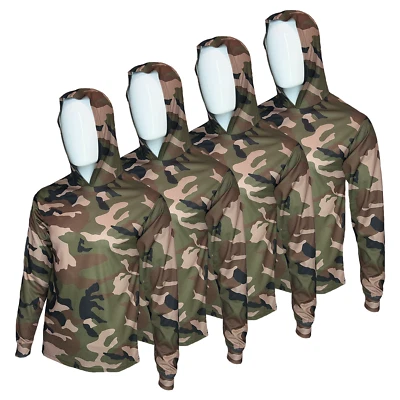 4 PACK - Hi Visibility ultra light weight Long sleeve hoodie / polyester birdeye - Image 1 of 4