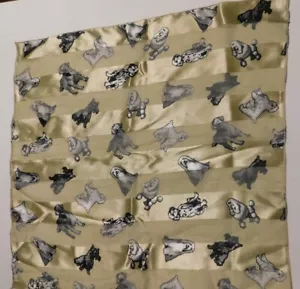 Estampado para perro de 21"" x 21"", bufanda, pañuelo, bufanda para el cuello, marfil, sensación de seda - Imagen 1 de 1