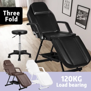 85CM3Fold Aluminium Beauty Bed Massage Table Facial Reclining Therapy FREE CHAIR - Picture 1 of 12