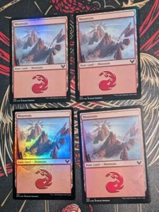 MTG 4 x *FOIL* Strixhaven MOUNTAIN #373 NM - Imagen 1 de 1