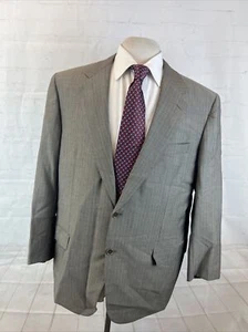 Brioni Men's Beige Gray Striped Wool Mohair Blend Suit 46R 38X27 $5,295 - Picture 1 of 15