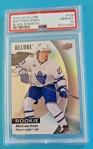 2023-24 Matthew Knies Upper Deck Allure Black Rainbow #133 Rookie RC PSA 10 GEM - Picture 1 of 4
