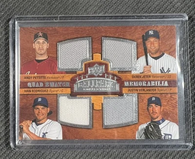 2008 UD Ballpark Collection Pettitte Derek Jeter Rodriguez Verlander Jersey #238 - Image 1 of 2