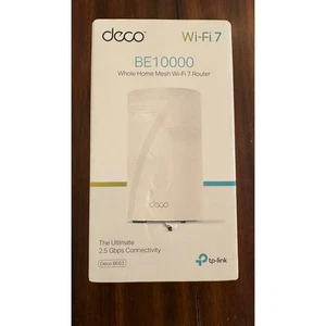 TP-Link Deco BE10000 Whole Home Mesh WiFi 7 Router - BE63, 2.5 Gbps Connectivity - Afbeelding 1 van 5