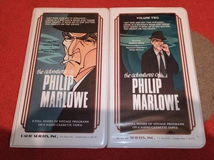 The Adventures Of Philip Marlowe Volumes 1&2 12 Audio Cassette Tapes - Imagen 1 de 5