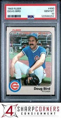 Fleer #490 1983 Doug Bird Cubs Pop 6 PSA 10 Foto 1 de 2