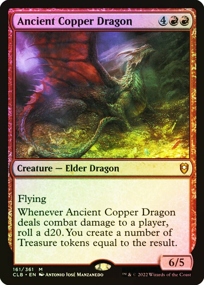 MTG FOIL Ancient Copper Dragon  - Commander Legends: Battle for Baldur's Gate - Image 1 of 1