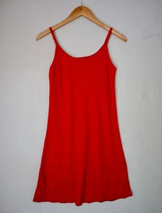 Mini Vestido Vintage Años 90 Y2K Natural Relax Estilo Sin Mangas Talla XS Rojo Poli Algodón - Imagen 1 de 5