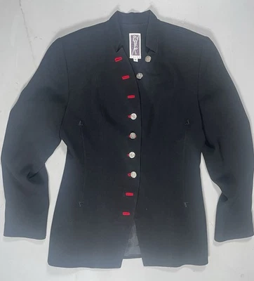 Zelda Blazer Womens 6 Cropped Military Gold Button Jacket Statement VTG Inspired - Image 1 of 4