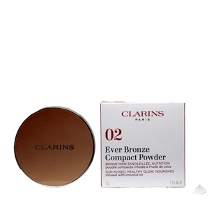 CLARINS EVER BRONZE COMPACT POWDER SUN-KISSED,HEATHY GLOW,NOURISHES 10G #02 - Picture 1 of 1