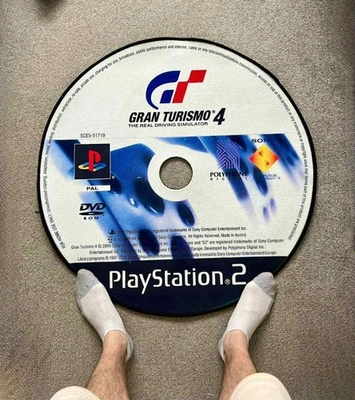 Gran Turismo 4 PS2 PlayStation 2 GT4 Disc CD Rug 80x80cm *RARE* - Image 1 of 4