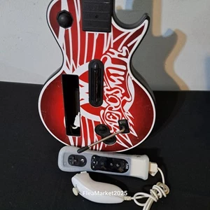 Wii Guitar Hero Gibson Les Paul Aerosmith + Wii Mote / Tested✅️ USA Seller 🚩🚩 - Picture 1 of 5