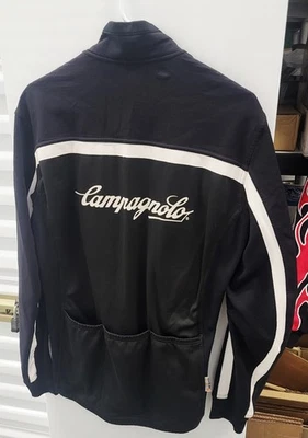 Camiseta deportiva de ciclismo Campagnolo cremallera completa negra mediana para hombre, para mujer XXL RARA - Imagen 1 de 4