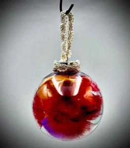 Gefiederter Christbaumschmuck Zwiebeln Handarbeit 10" Durchmesser 15 verfügbar - Bild 1 von 2