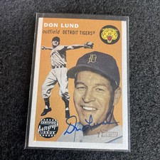 2003 Topps Heritage Real One Autograph Auto #RODLU Don Lund Tigers RO-DLU