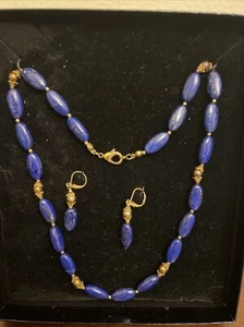 Joan Rivers Classics Collection Set blau marmoriert Halskette & Ohrringe - Bild 1 von 5
