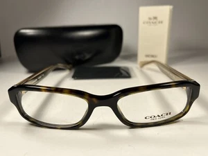 😎 New!! Coach HC 6083 Eyeglasses 5355 Tortoise Crystal Brown Frames 50/17/135 - Picture 1 of 6