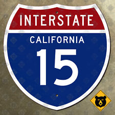 California Interstate 15 highway route sign 1957 San Diego Riverside 18x18