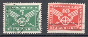 1925 - Deutsches Reich - Münchner Verkehrsausstellung - 2 Val. gebraucht - Bild 1 von 1