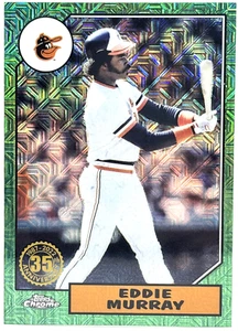 2022 Topps Chrome - Eddie Murray - 1987 Green Mojo Refractor /99 - Picture 1 of 2
