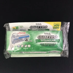 Schick Quattro Titanium Razor Blade Refills for Men - 4 Cartridges - Picture 1 of 4