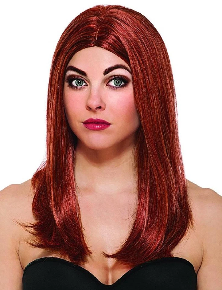 Black Widow Wig Captain America Winter Soldier Halloween Adult Costume Accessory - Image 1 of 1