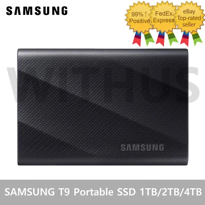 SAMSUNG T9 Portable SSD 1TB/2TB/4TB USB 3.2 Gen 2x2 Solid State Drive - Tracking - Image 1 of 4