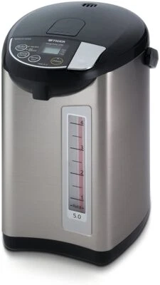 Caldera y calentador de agua eléctrico Tiger PDU-A50U-K, acero inoxidable negro, 5,0 litros Foto 1 de 4