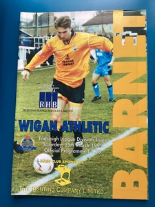 Barnet v Wigan Athletic 25/03/1995 League - original programme - Picture 1 of 2