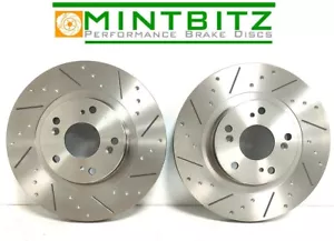 Dischi freno scanalati fossette anteriori Ford Focus ST225 2.5 e pastiglie freno Mintex - Foto 1 di 8