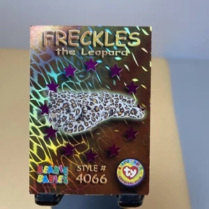 Silver 1999 TY Beanie Babies Series 3 Wild Trading Card Freckles The Leopard - Picture 1 of 2