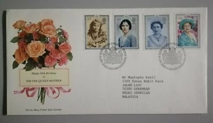 Royal Mail FDC 1990 -Happy 90th Birthday To HM The Queen Mother(4v Stamps Cover) - Picture 1 of 2