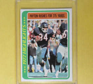 WALTER PAYTON  1978  RUSHING FOR 275 Yds.   Topps  #3  Chicago Bears  