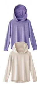 NEW 2 Pack Girls Lightweight Long Sleeve Hoodies Size Medium (10-12)  - Picture 1 of 11