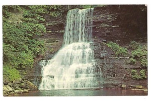 CASCADE FALLS Waterfalls Jefferson National Forest Pembroke W Virginia Postcard  - Picture 1 of 2