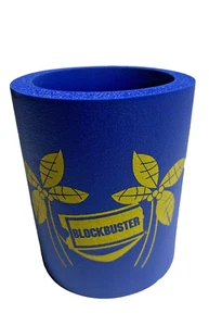 Vintage Blockbuster Logo Blue Foam Insulator Drink Soda/Beer Can Koozie Coozie - Picture 1 of 4