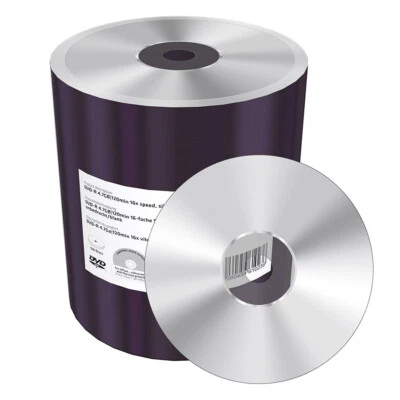 MediaRange MR422 100 DVD-R 4.7GB 120min 16x Silver unprinted/blank, Shrink