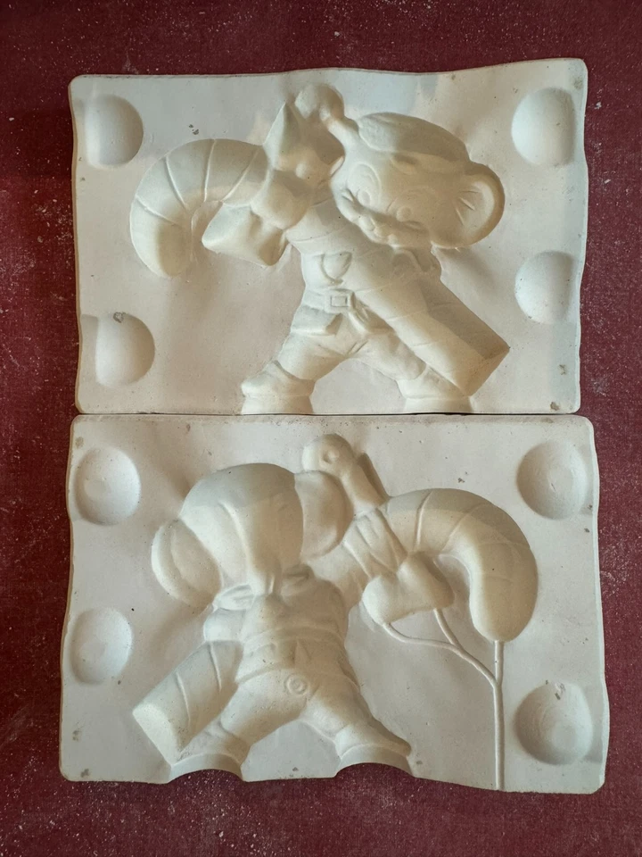 Mouse w/a Candycane-Alberta #A163 Christmas Ornament Ceramic Mold Foto 1 de 1