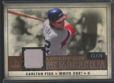 2008 SP Legendary Cuts #LM-CF2 Carlton Fisk /75 Legendary Memorabilia Copper