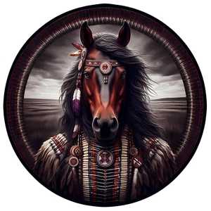 Horse Totem Decal - Spirit Animal Decal - Native American Totem Decal - Foto 1 di 1