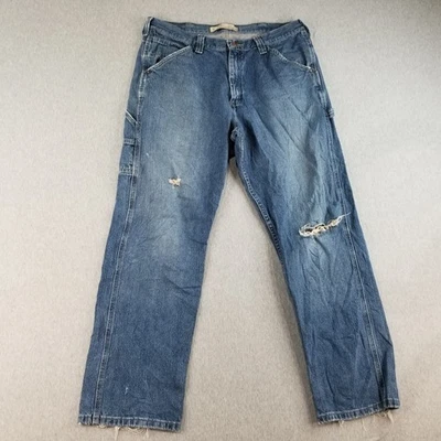Lee Jeans Mens Sz 36x32 VTG Carpenter Med Wash 100%Cotton Normcore Workcore Nice - Image 1 of 4