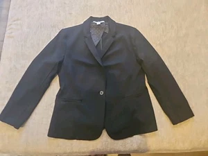 Old Navy Ponte Knit Classic Blazer One Button size Large Black - Picture 1 of 6